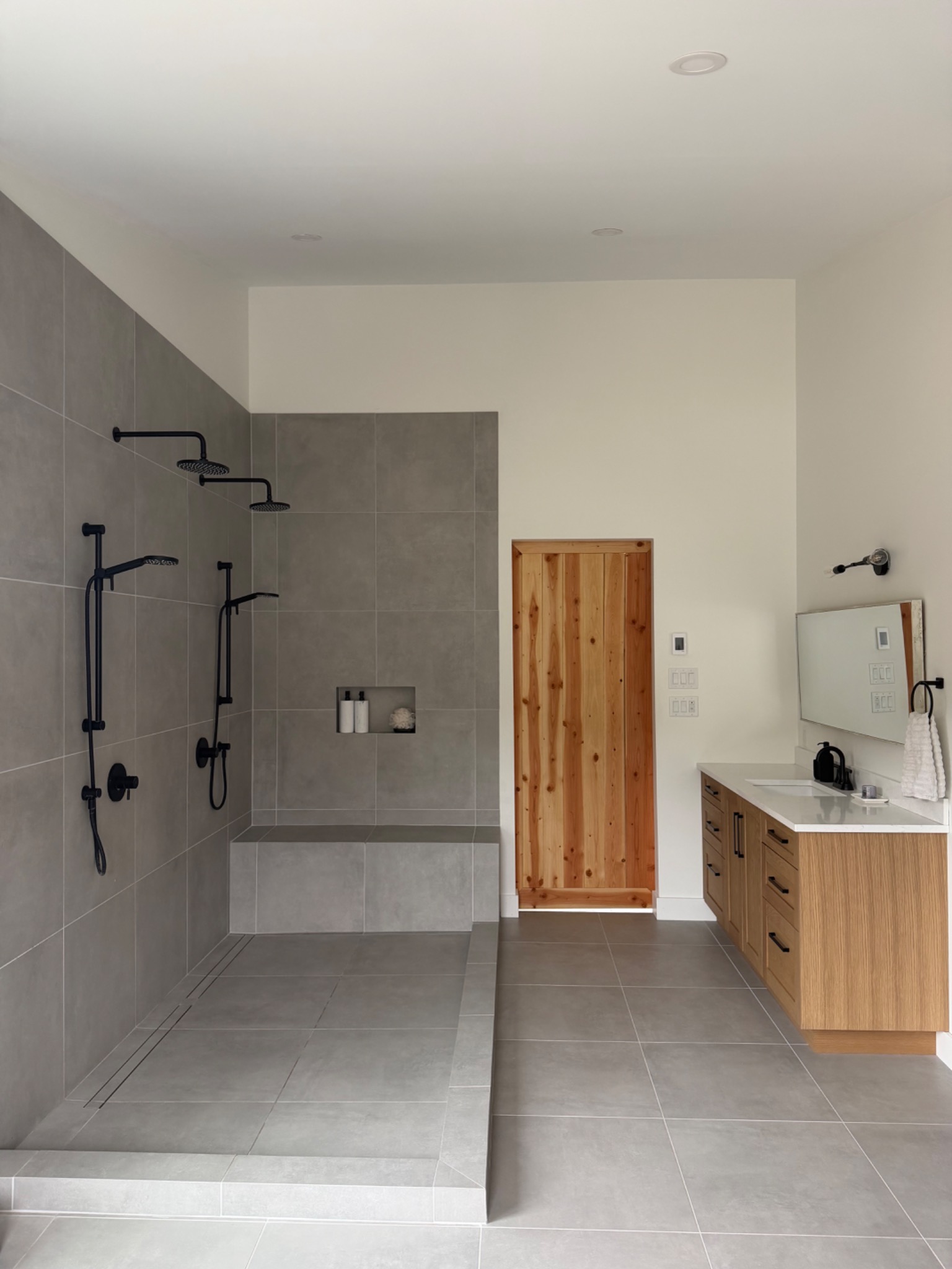 Second view of the finished custom bathroom in the Garnet Valley home