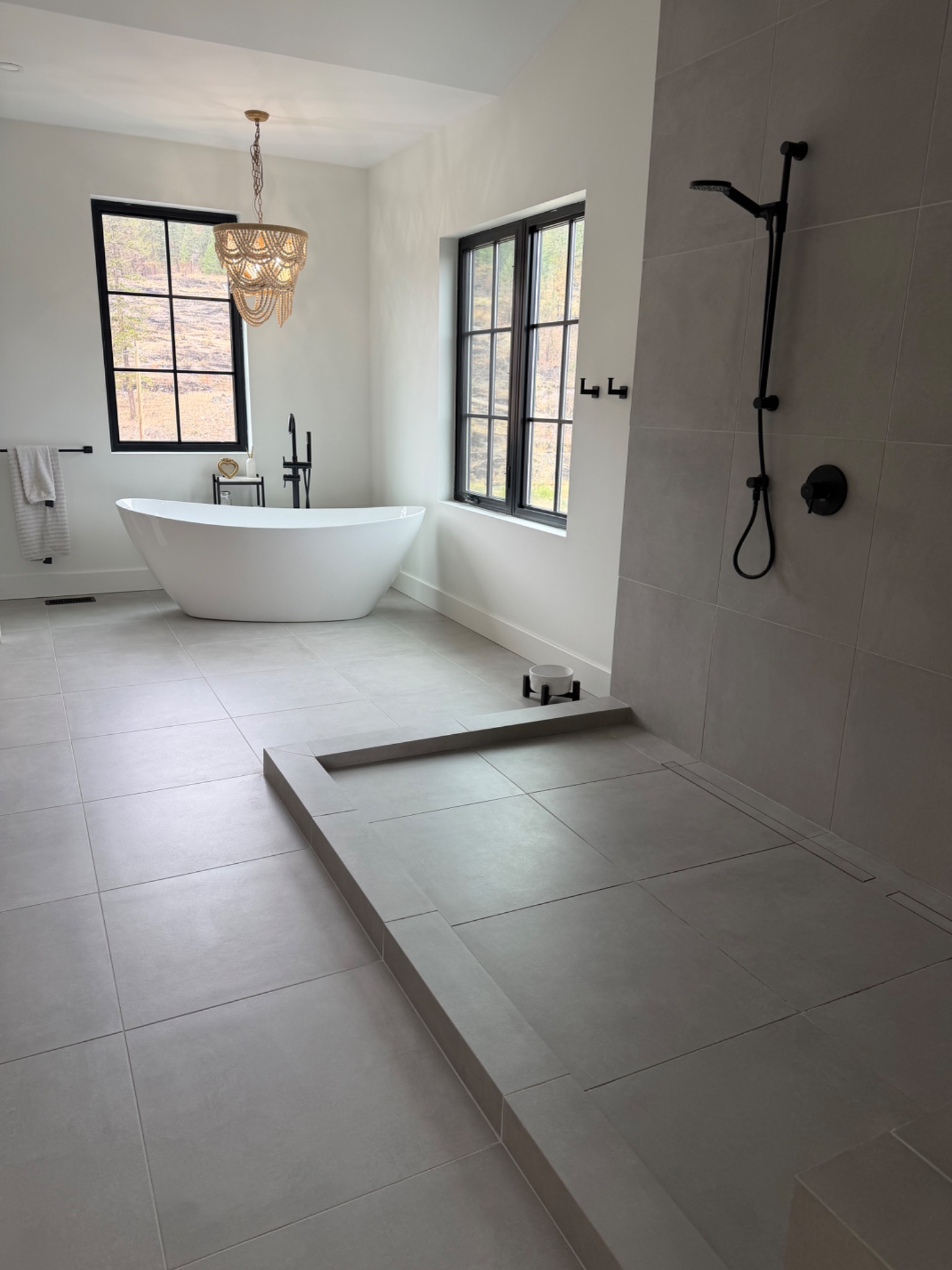 Finished custom bathroom in the Garnet Valley home