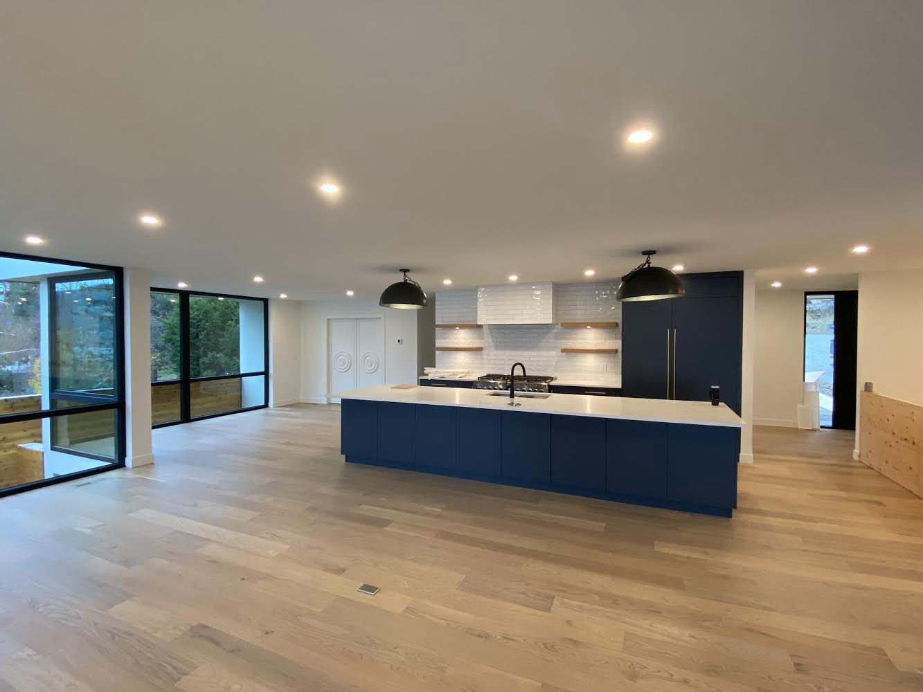 Finished custom kitchen with large island